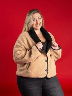 Contrast Button Down Sherpa Fleece Jacket | S - 3X -Be Cool Shop mgVAzMa7P2oTXWNiXIJ8y9B0GzBLM3RL2Sua5zZU