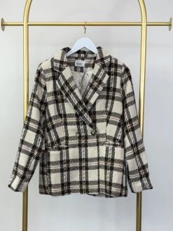 Plaid Double Breasted Peacoat | S-L